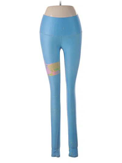 Pre-owned Teeki Yoga Pants In Blue