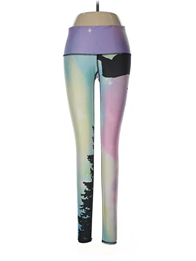 Pre-owned Teeki Yoga Pants In Purple