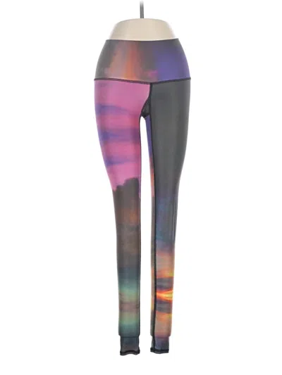 Pre-owned Teeki Yoga Pants In Purple