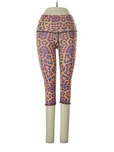 Pre-owned Teeki Yoga Pants In Purple