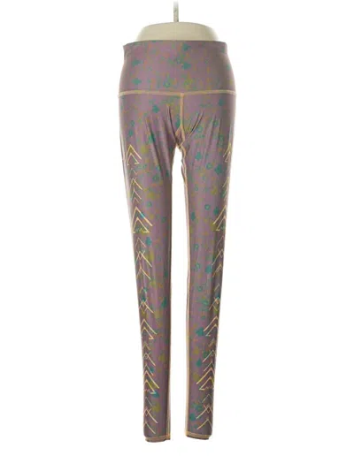 Pre-owned Teeki Yoga Pants In Purple