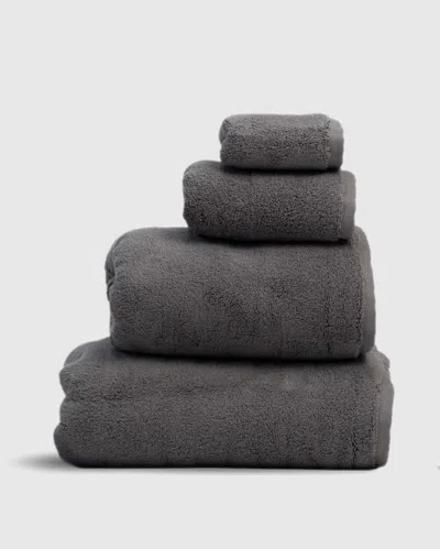 TEEMA TOWELS LUXE BATH TOWELS IN CHARCOAL, FULL SET