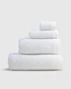 Teema Towels Ribbed Bath Towels In White, Full Set In White