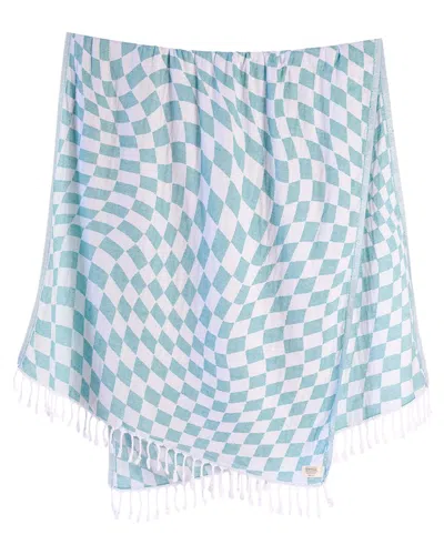 TEEMA TOWELS TEEMA TOWELS THE CHECKMATE BATH SHEET