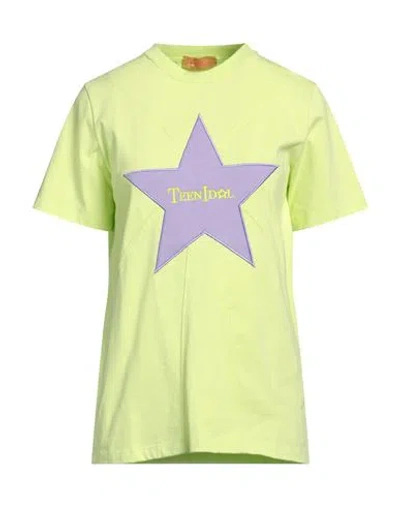 Teen Idol Woman T-shirt Green Size S Cotton