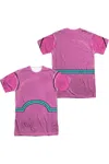 Teen Titans Go To The Movies Balloon Man Uniform (front/back Print) Long Sleeve Adult Poly Crew Tee / T-shirt In Pink
