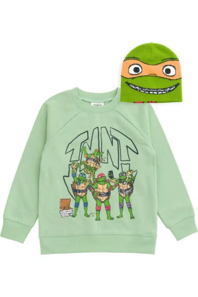 Teenage Mutant Ninja Turtles 2-piece Fleece Sweatshirt And Hat Set In Green
