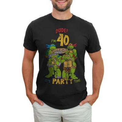 Teenage Mutant Ninja Turtles 40th Birthday Pizza Party  Graphic T-shirt In Black