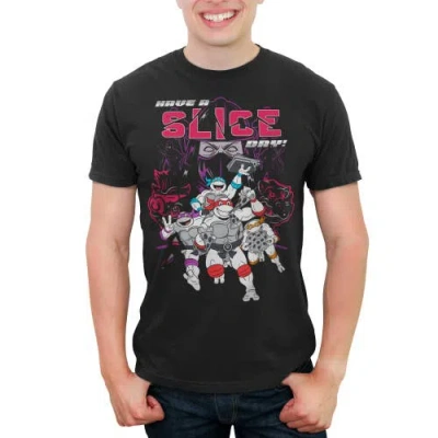 Teenage Mutant Ninja Turtles Have A Slice Day Sketch Art  Graphic T-shirt In Black
