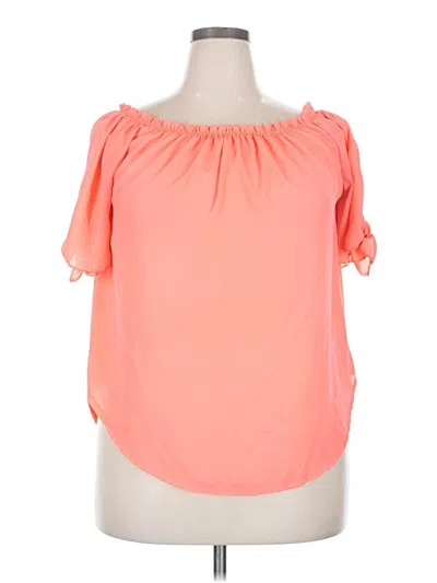Pre-owned Teenbell Short Sleeve Blouse In Orange