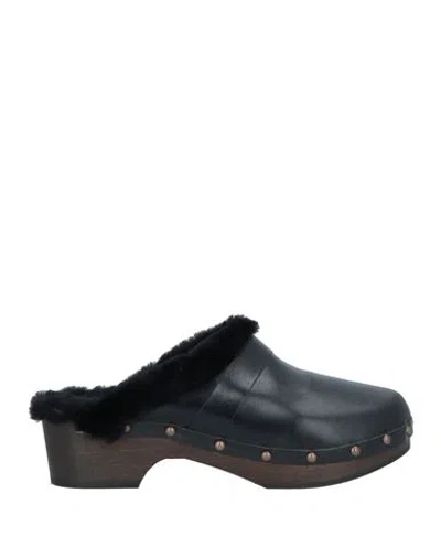 Teethi's Factory Woman Mules & Clogs Black Size 8 Soft Leather