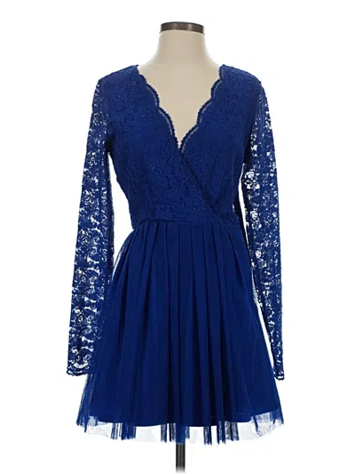 Pre-owned Teeze Me Cocktail Dress In Blue
