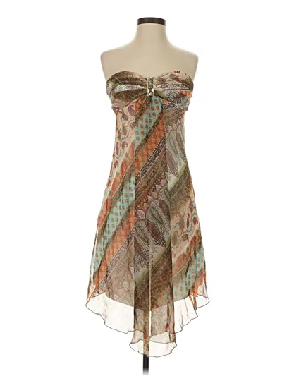 Pre-owned Teeze Me Cocktail Dress In Brown