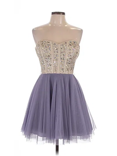 Pre-owned Teeze Me Cocktail Dress In Purple