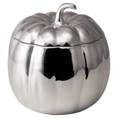 Pre-owned Teghini Vintage 20thc Italian Silver Plated 'pumpkin' Ice Bucket By  C.1970