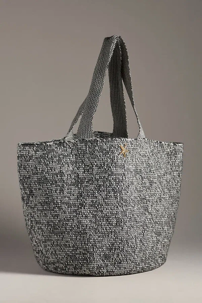 Teiruma Xl Woven Knit Tote In Black