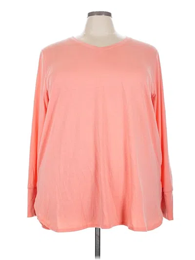 Pre-owned Tek Gear 3/4 Sleeve T-shirt In Orange