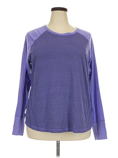 Pre-owned Tek Gear 3/4 Sleeve T-shirt In Purple