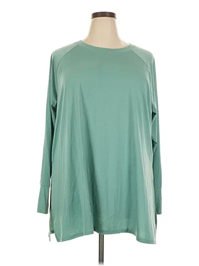 Pre-owned Tek Gear 3/4 Sleeve T-shirt In Teal