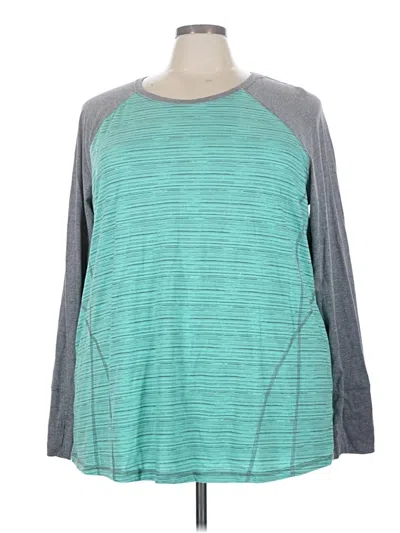 Pre-owned Tek Gear 3/4 Sleeve T-shirt In Teal