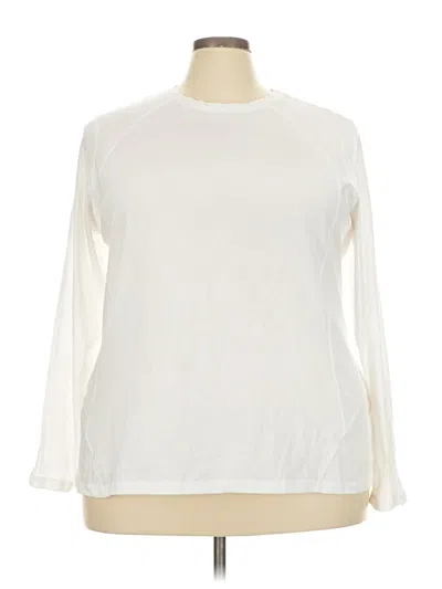 Pre-owned Tek Gear 3/4 Sleeve T-shirt In White