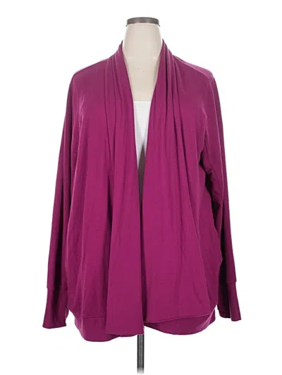 Pre-owned Tek Gear Cardigan Sweater In Purple