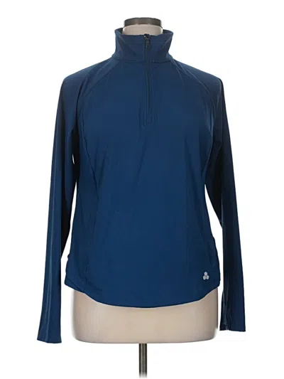 Pre-owned Tek Gear Fleece Jacket In Blue