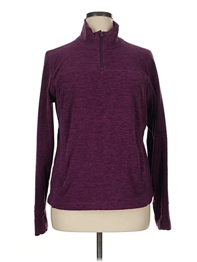 Pre-owned Tek Gear Fleece Jacket In Purple
