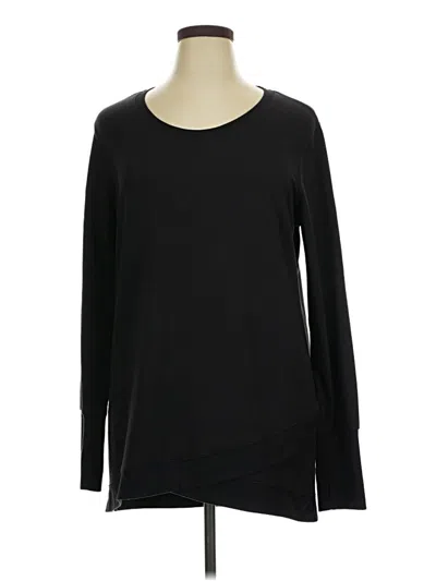 Pre-owned Tek Gear Long Sleeve Top Black Crew Neck Tops