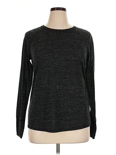 Pre-owned Tek Gear Long Sleeve Top Black Crew Neck Tops