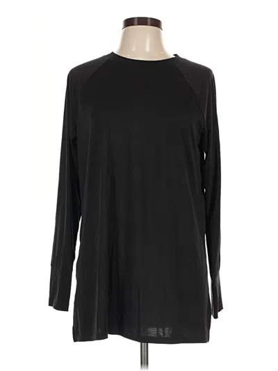 Pre-owned Tek Gear Long Sleeve Top Black Crew Neck Tops