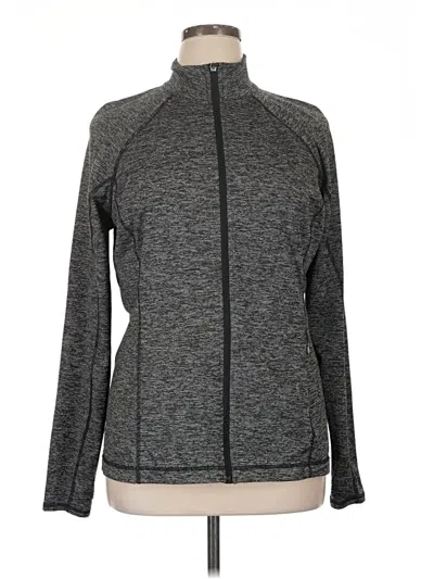 Pre-owned Tek Gear Long Sleeve Top Gray Turtleneck Tops
