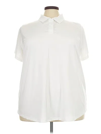 Pre-owned Tek Gear Short Sleeve Blouse In Ivory
