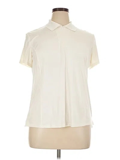 Pre-owned Tek Gear Short Sleeve Polo Shirt In Ivory
