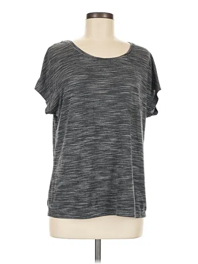 Pre-owned Tek Gear Short Sleeve Top Gray Scoop Neck Tops