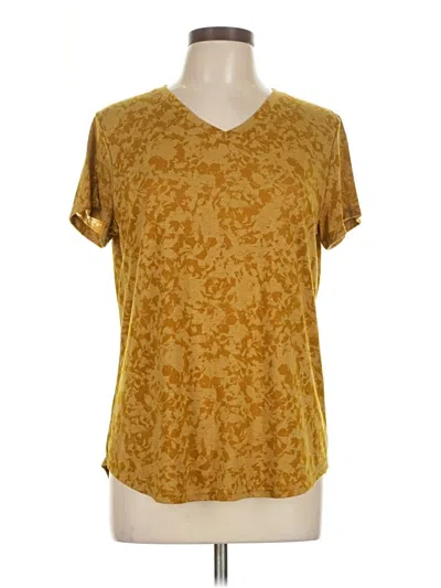 Pre-owned Tek Gear Short Sleeve T-shirt In Gold