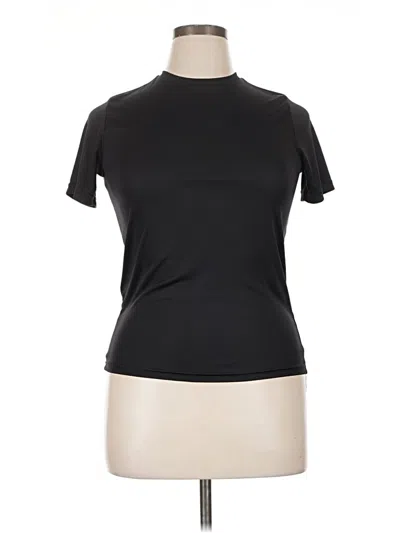 Pre-owned Tek Gear Short Sleeve Turtleneck In Black