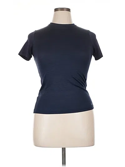Pre-owned Tek Gear Short Sleeve Turtleneck In Blue