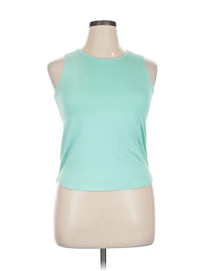 Pre-owned Tek Gear Sleeveless Top Teal Halter Neckline Tops In Blue