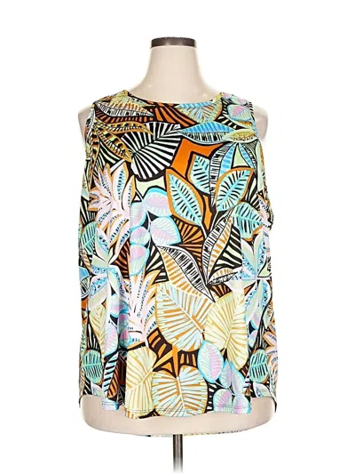 Pre-owned Tek Gear Tank Top Blue One Shoulder Neckline Tops