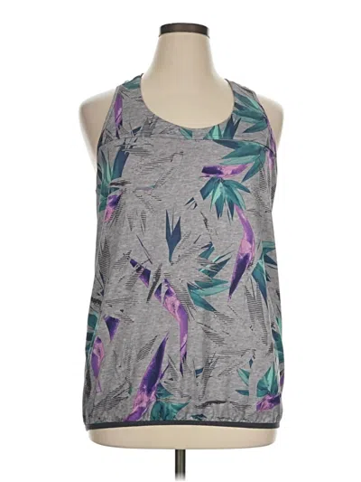 Pre-owned Tek Gear Tank Top Gray Halter Neckline Tops