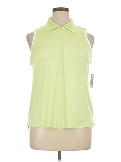 Tek Gear Tank Top Green Halter Neckline Tops