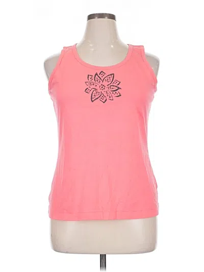 Pre-owned Tek Gear Tank Top Pink Halter Neckline Tops