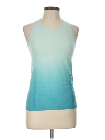 Pre-owned Tek Gear Tank Top Teal Halter Neckline Tops