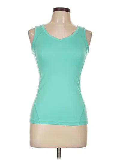 Pre-owned Tek Gear Tank Top Teal Sweetheart Neckline Tops In Blue