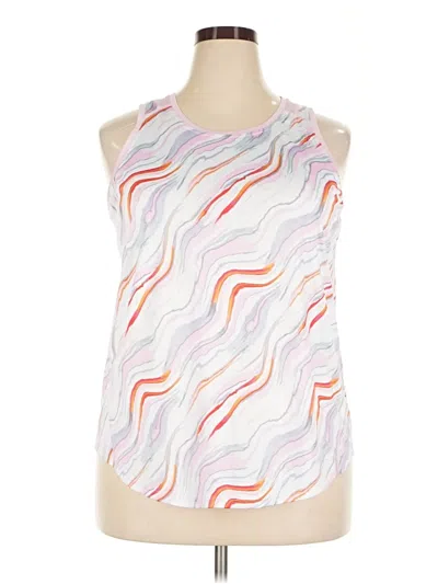 Pre-owned Tek Gear Tank Top White Halter Neckline Tops