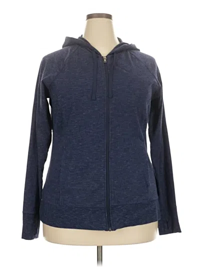 Pre-owned Tek Gear Zip Up Hoodie In Blue