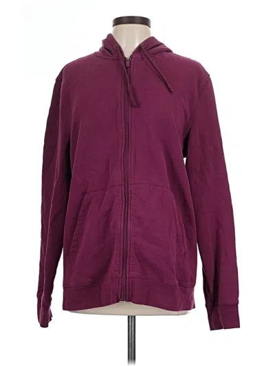 Pre-owned Tek Gear Zip Up Hoodie In Burgundy