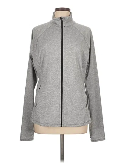 Pre-owned Tek Gear Zip Up Hoodie In Gray