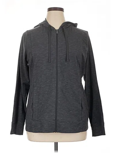 Pre-owned Tek Gear Zip Up Hoodie In Gray